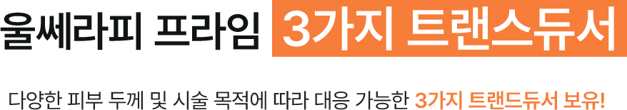 울쎄라피 프라임  3가지 트랜스듀서